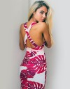 Rochie Alba cu Imprimeuri LC60267